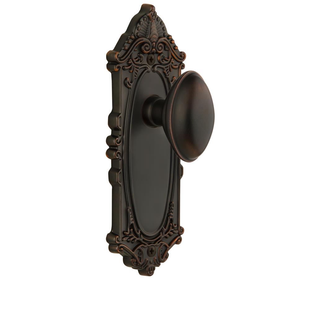 Grandeur by Nostalgic Warehouse GVCEDN Privacy Knob - Grande Victorian Plate with Eden Prairie Knob in Timeless Bronze